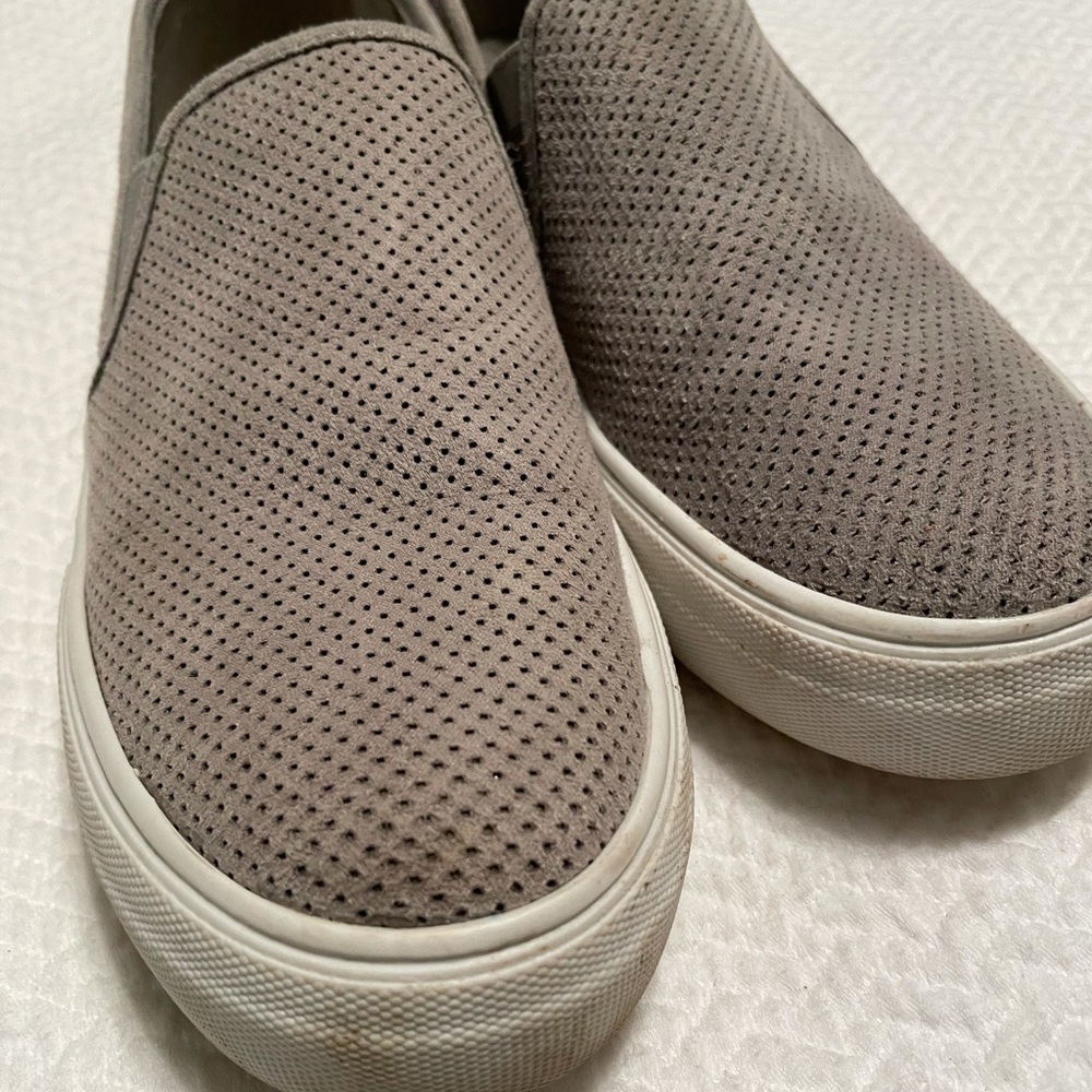 Steve Madden grey suede slip on sneakers 7
